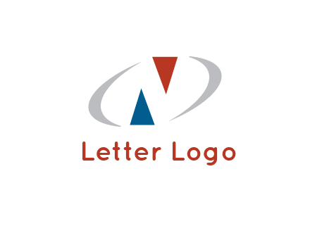 negative space letter N logo