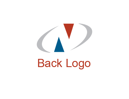 negative space letter N logo