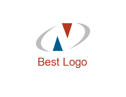 negative space letter N logo