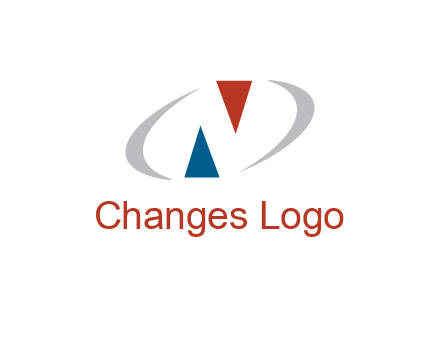 negative space letter N logo