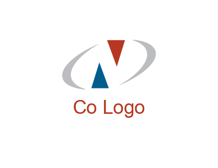 negative space letter N logo