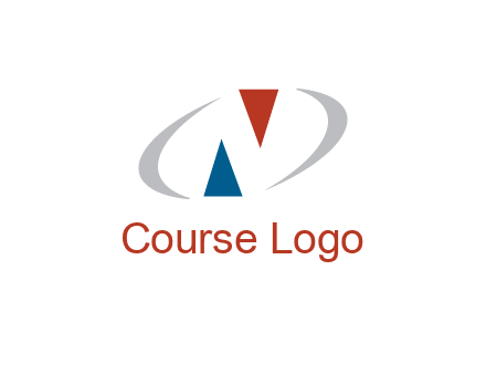 negative space letter N logo