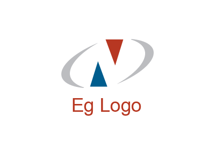 negative space letter N logo