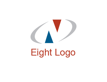 negative space letter N logo