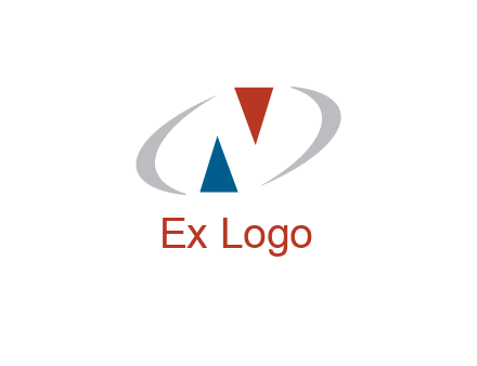 negative space letter N logo