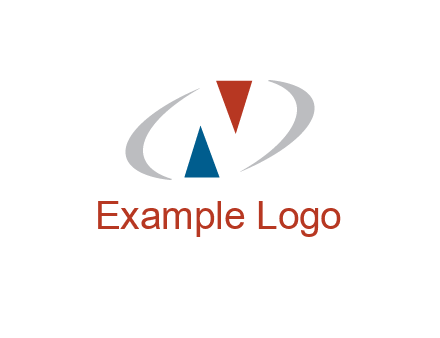 negative space letter N logo