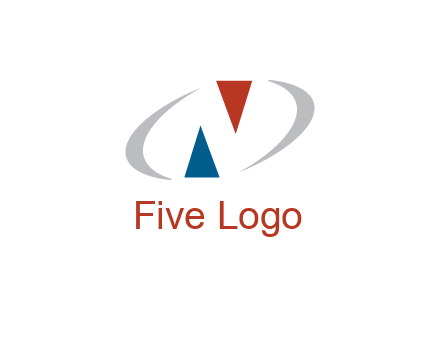 negative space letter N logo