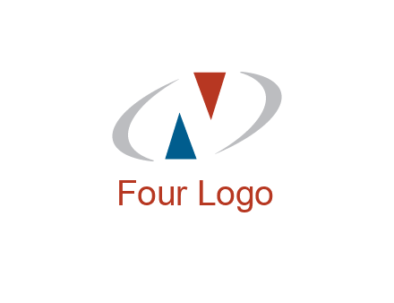negative space letter N logo