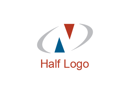 negative space letter N logo