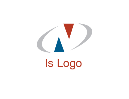 negative space letter N logo