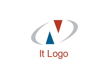 negative space letter N logo