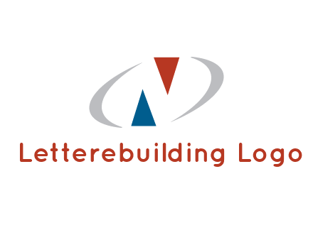 negative space letter N logo