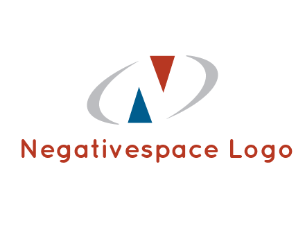 negative space letter N logo