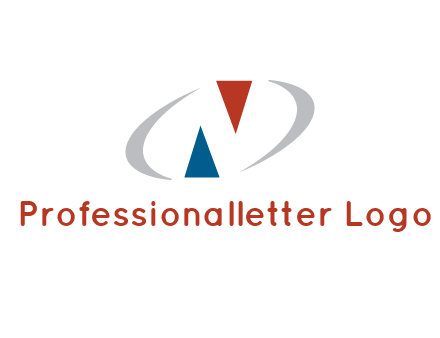 negative space letter N logo