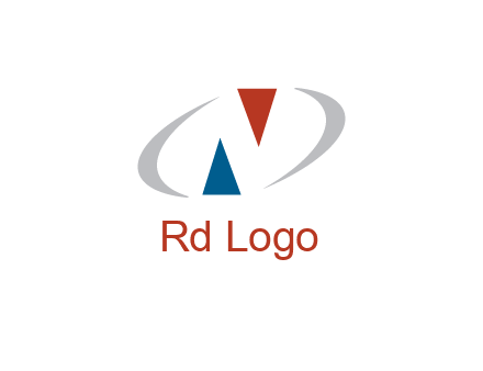 negative space letter N logo