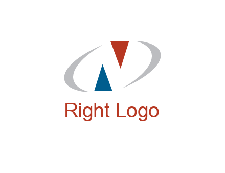 negative space letter N logo