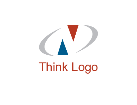 negative space letter N logo