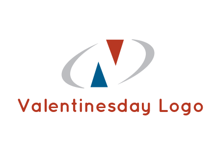 negative space letter N logo