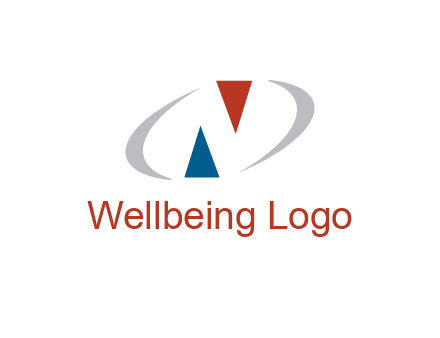 negative space letter N logo