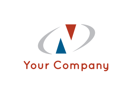 negative space letter N logo