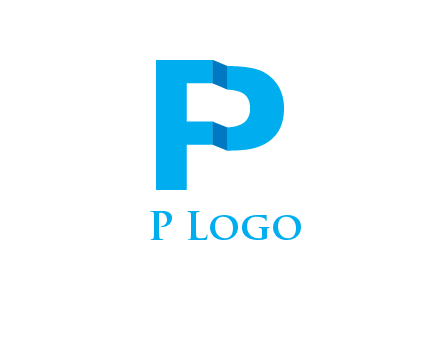 letter F and P origami logo