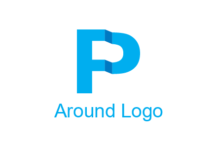 letter F and P origami logo