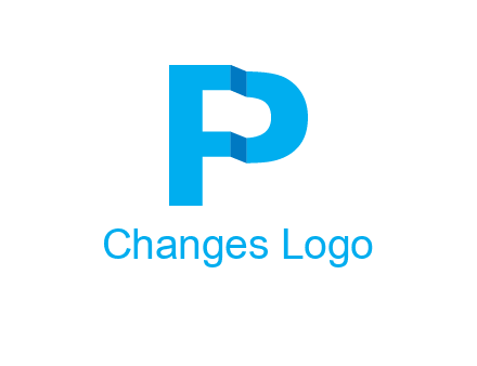 letter F and P origami logo