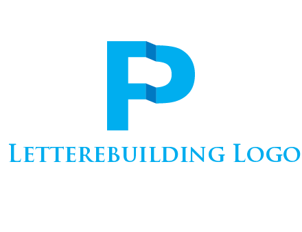 letter F and P origami logo