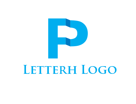 letter F and P origami logo