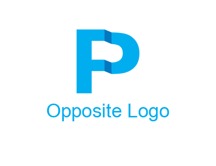 letter F and P origami logo