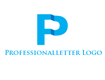 letter F and P origami logo