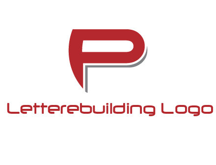 curved letter P logo