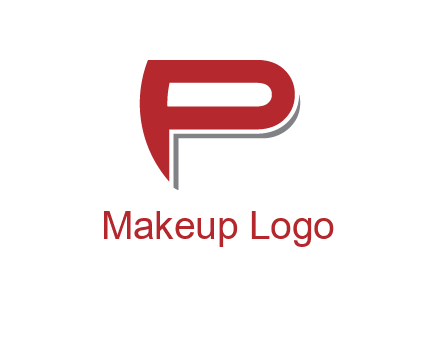 curved letter P logo