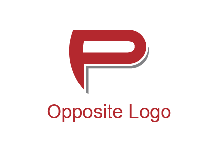 curved letter P logo