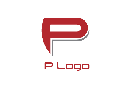 curved letter P logo