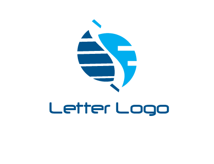 High tech letter S logo