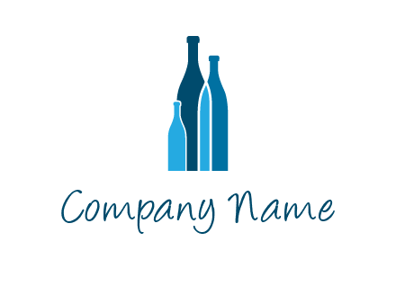 wine bottle logo