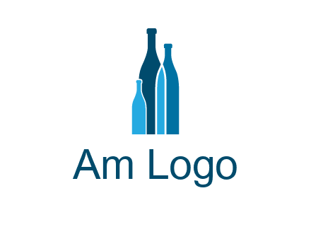 wine bottle logo
