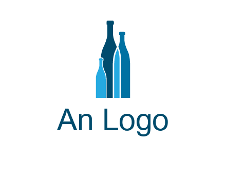 wine bottle logo