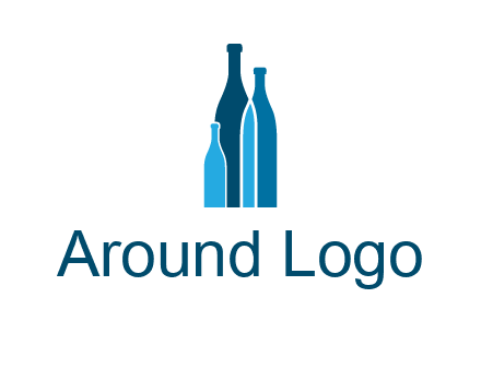wine bottle logo