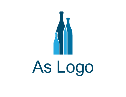 wine bottle logo