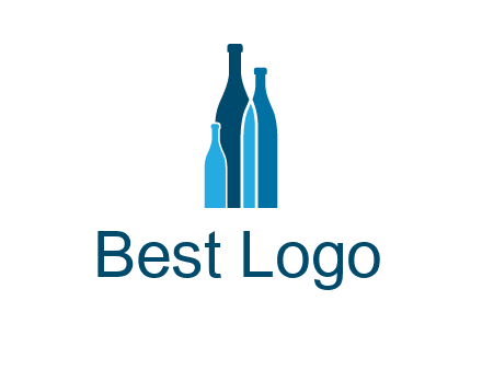 wine bottle logo