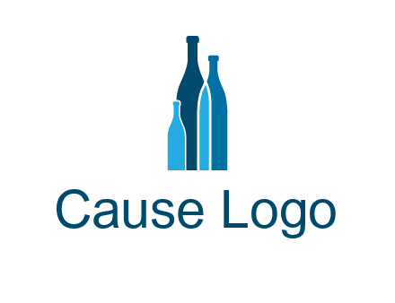 wine bottle logo