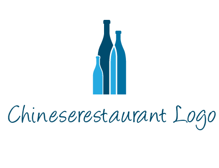 wine bottle logo