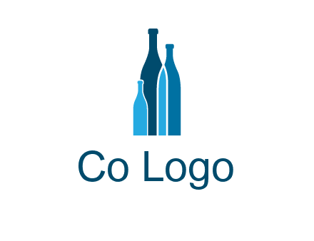 wine bottle logo