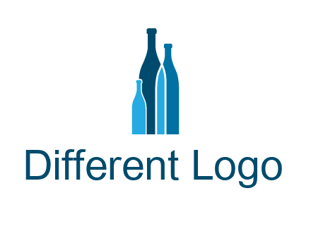 wine bottle logo