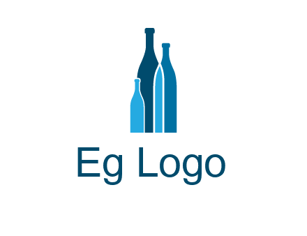 wine bottle logo