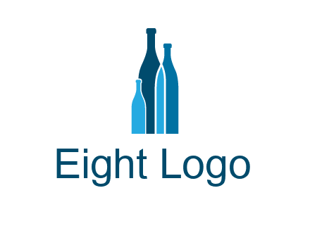 wine bottle logo