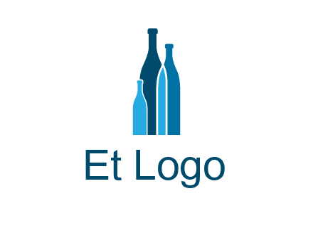 wine bottle logo
