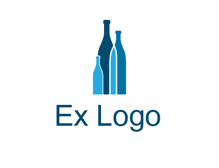 wine bottle logo